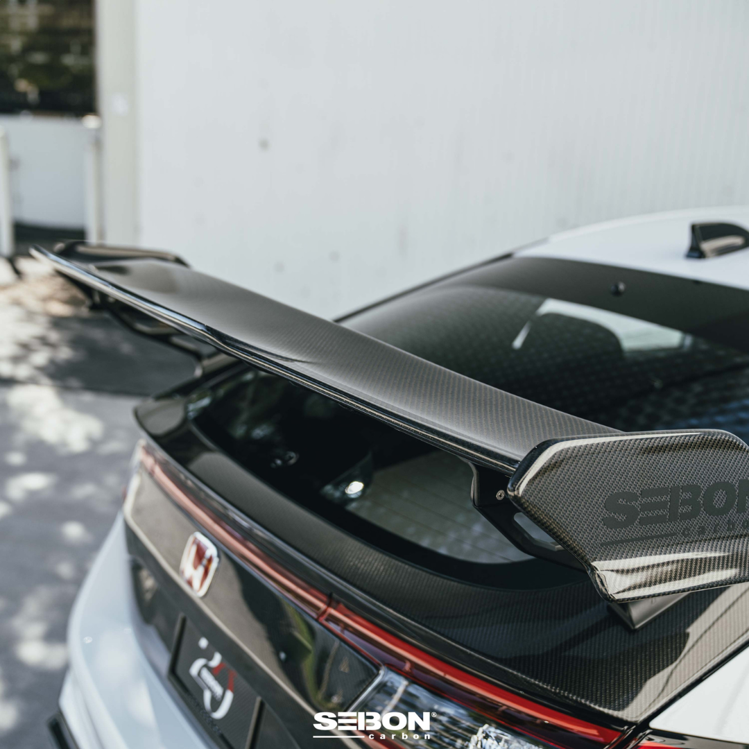 SEIBON ALERÓN TRASERO DE FIBRA DE CARBONO ESTILO MB PARA HONDA CIVIC TYPE R 2023-2024
