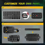 AUXBEAM PANEL DE INTERRUPTORES AR-800 RGB CON APLICACIÓN,COMPATIBLE CON MODO DE PALANCA/MOMENTÁNEO/PULSADO