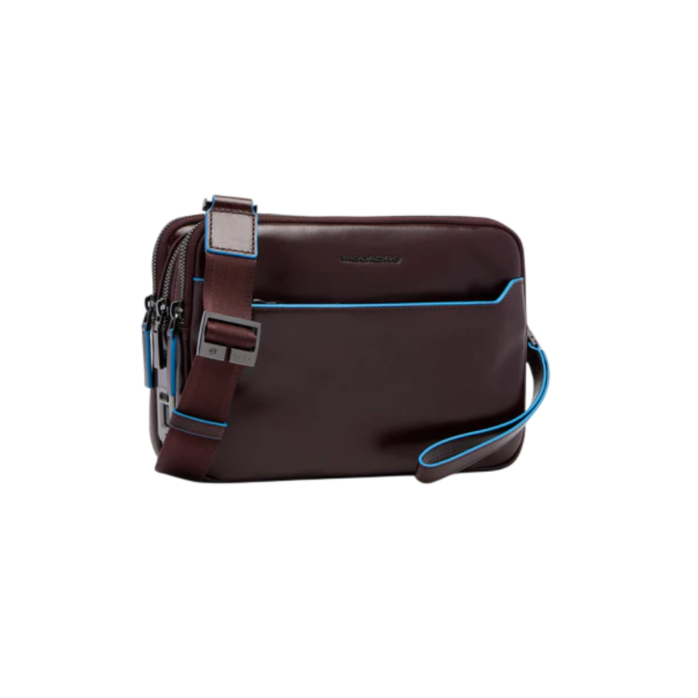 PIQUADRO BOLSO DE MANO CON CIERRE HUELLA DIGITAL AZUL