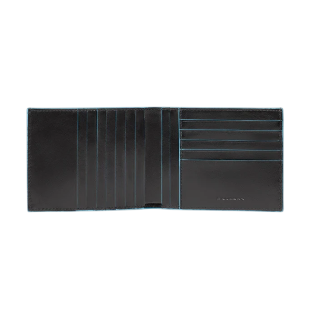 PIQUADRO BILLETERA LIGERA PARA CABALLERO COLOR NEGRO