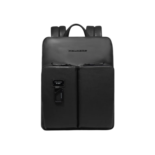 PIQUADRO MOCHILA FINA EXPANDIPLE DE 14" COLOR GRIS