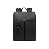 PIQUADRO MOCHILA FINA EXPANDIPLE DE 14" COLOR GRIS