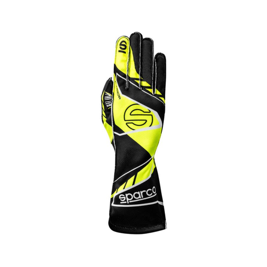 SPARCO - GUANTES KARTING K-ARROW HOMOLOGACION  COLOR NEGRO C/ AMARILLO