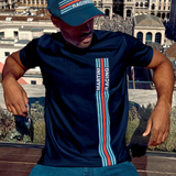 SPARCO POLO BIG STRIPES MARTINI RACING NEGRO