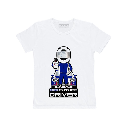 SPARCO - T-SHIRT FUTURE RACER NIÑO COLOR BLANCO TALLA 10 - 13 AÑOS