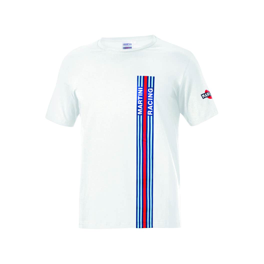 SPARCO POLO  BIG STRIPES MARTINI RACING BLANCO