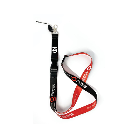 SPARCO LANYARD GAMING COLOR NEGRO C/ ROJO