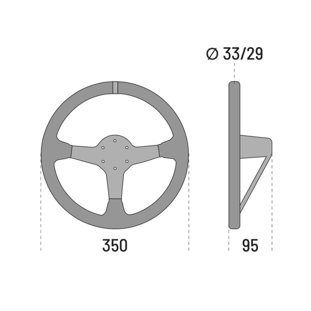 SPARCO VOLANTE STRWHL 325 SUEDE COLOR NEGRO