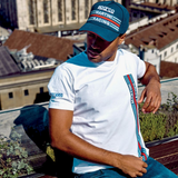 SPARCO POLO  BIG STRIPES MARTINI RACING BLANCO