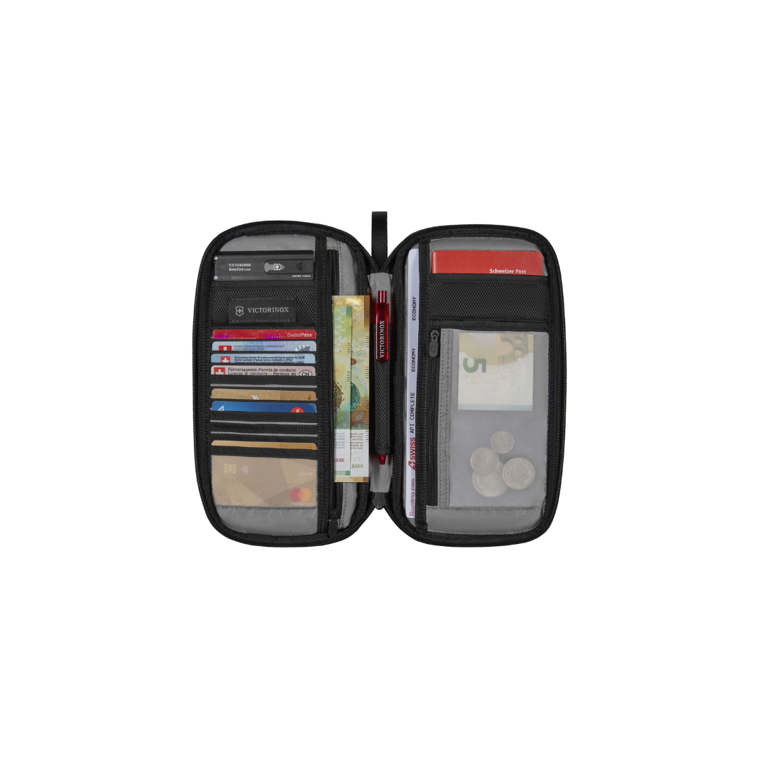 VICTORINOX PORTA DOCUMENTOS DE VIAJE CON PROTECCION RFID NEGRO