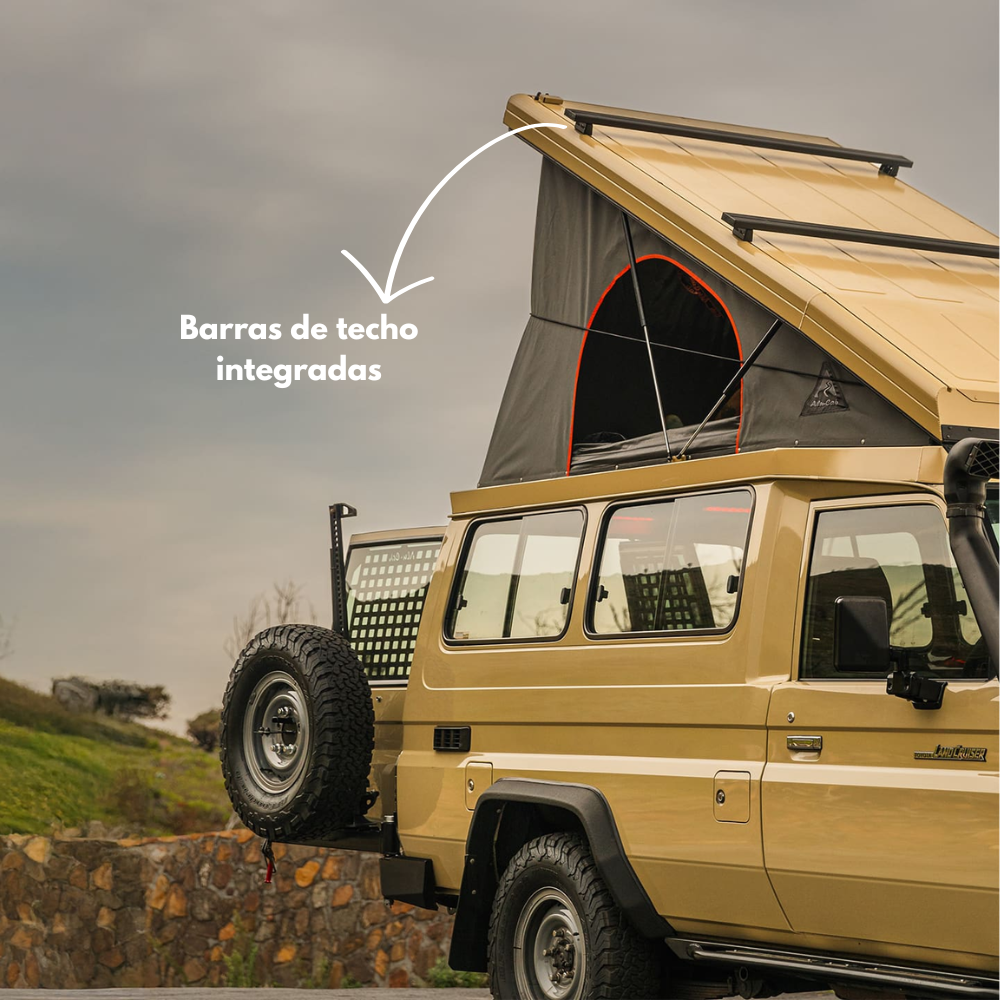 ALUCAB CARPA DE TECHO CON KIT DE CONVERSIÓN PARA LAND CRUISER 78 BEIGE