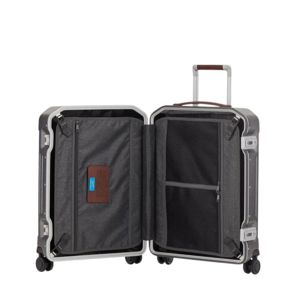 PIQUADRO MALETA DE CABINA 04 RUEDAS CON CIERRE TSA COLOR NEGRO TABACO