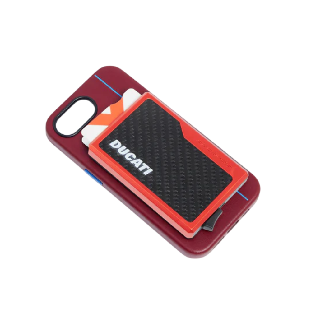 PIQUADRO TARJETERO AUTOMATICO MAGSAFE DUCATI COLOR ROJO