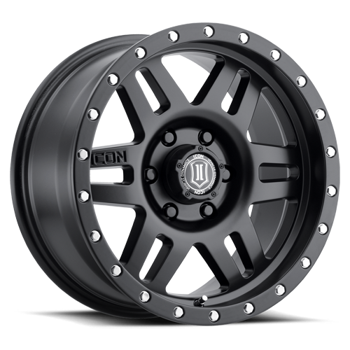 ICON ALLOYS SIX SPEED SAT BLACK ARO 17" freeshipping - All Racing Perú